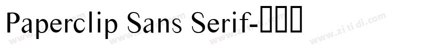 Paperclip Sans Serif字体转换
